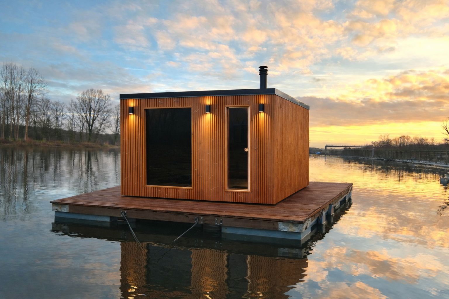 Floating sauna in Amsterdam